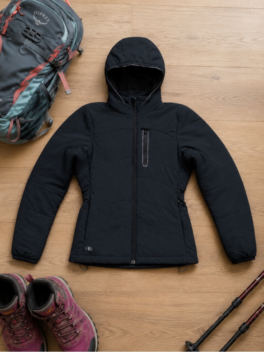 Outdoor Research Womens XS Softshell Hiking Jacket Black Lightweight Gorpcore